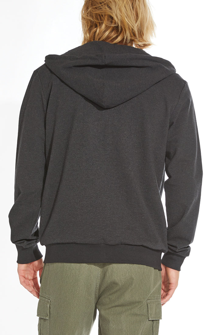 Big Sur Heather Pique Zip Front Hoodie
