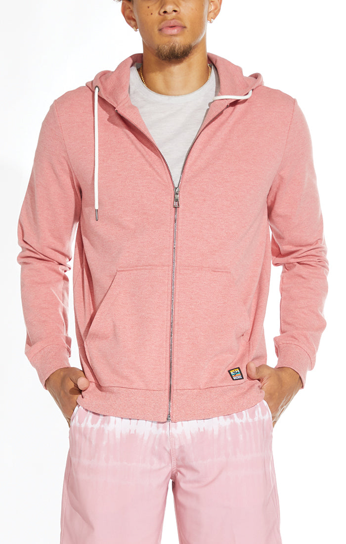Big Sur Heather Pique Zip Front Hoodie