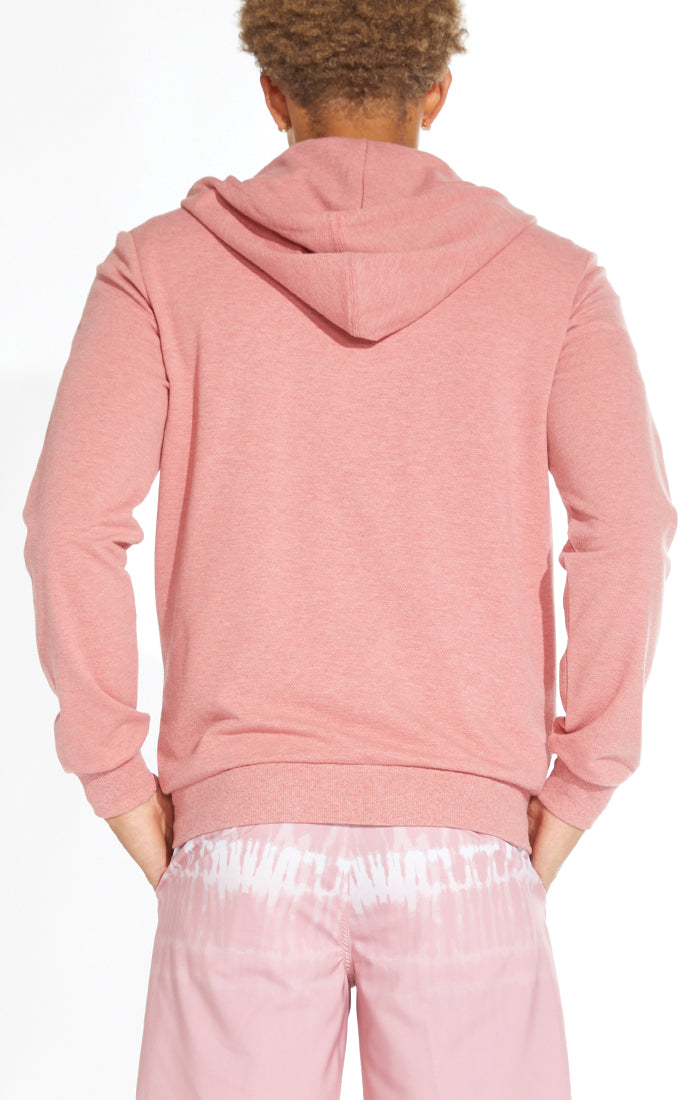 Big Sur Heather Pique Zip Front Hoodie