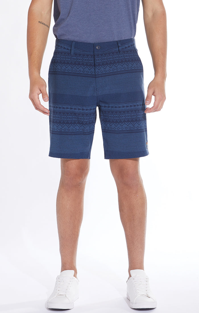 Tehuacan Panel Printed Hybrid Shorts