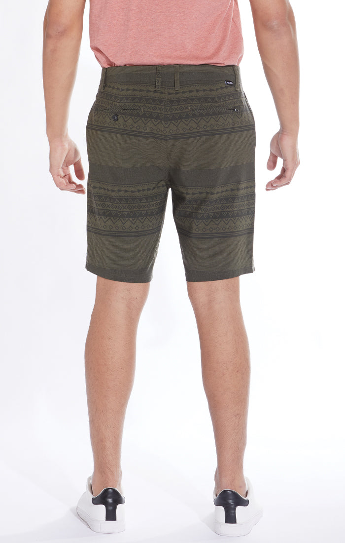 Tehuacan Panel Printed Hybrid Shorts