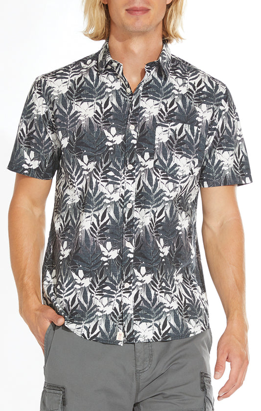 Ukiah Printed Shirt In Leafy Gradient Print