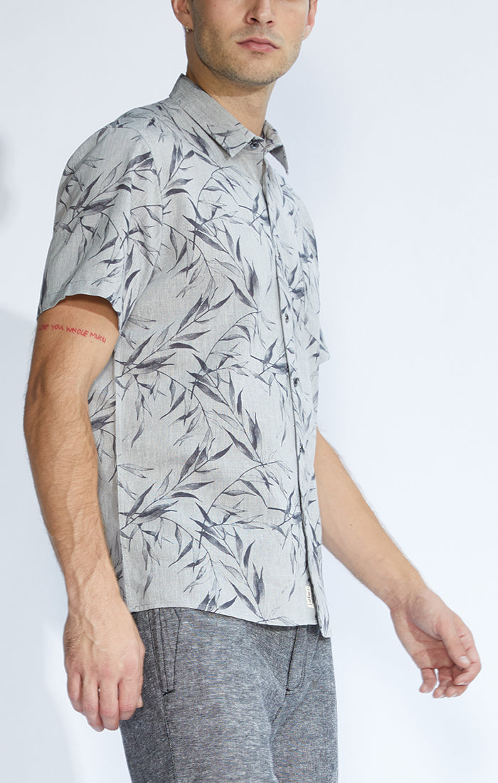 Serra Woven Shirt In Artist Leaf Print