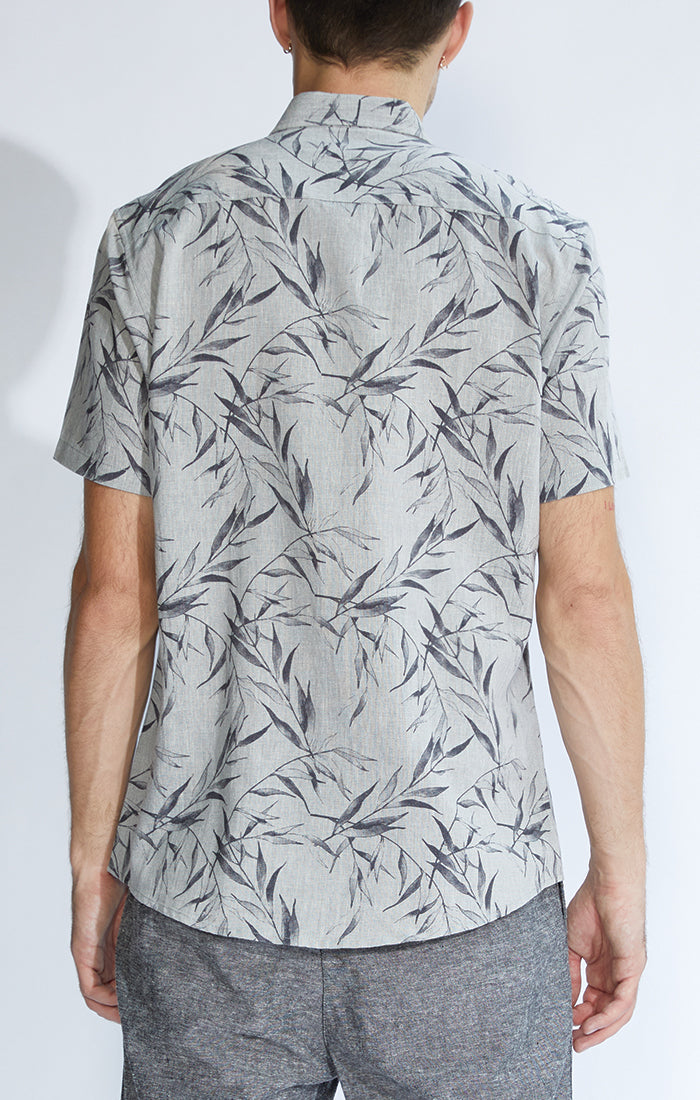 Serra Woven Shirt In Artist Leaf Print