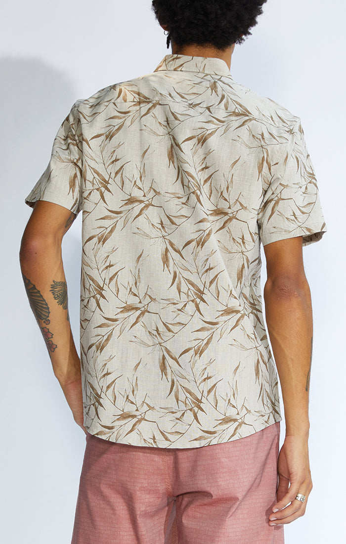 Serra Woven Shirt In Artist Leaf Print