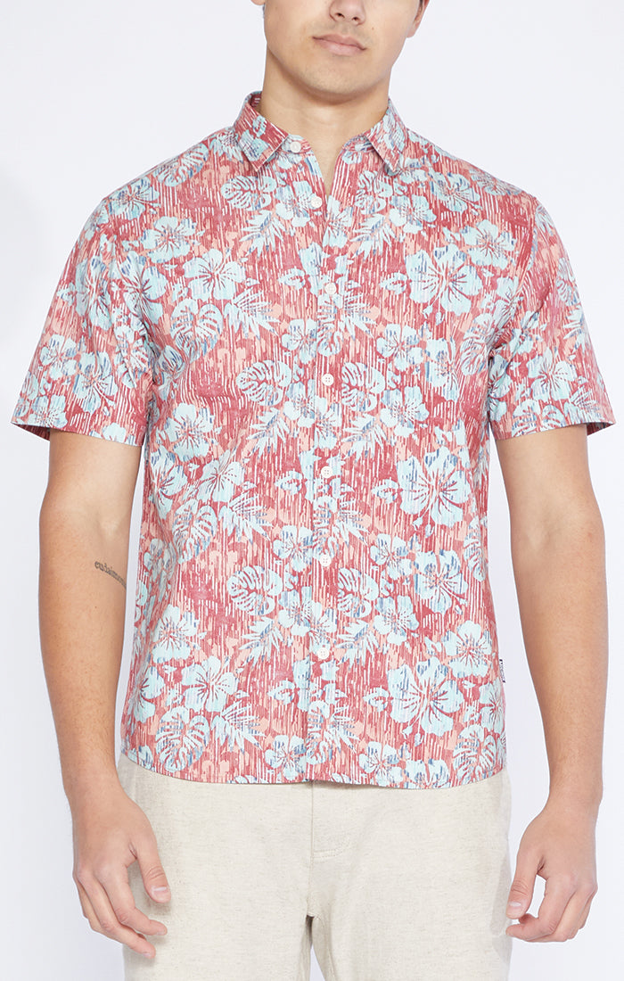 Zuma Woven Shirt With Reversed Hawaiian Print