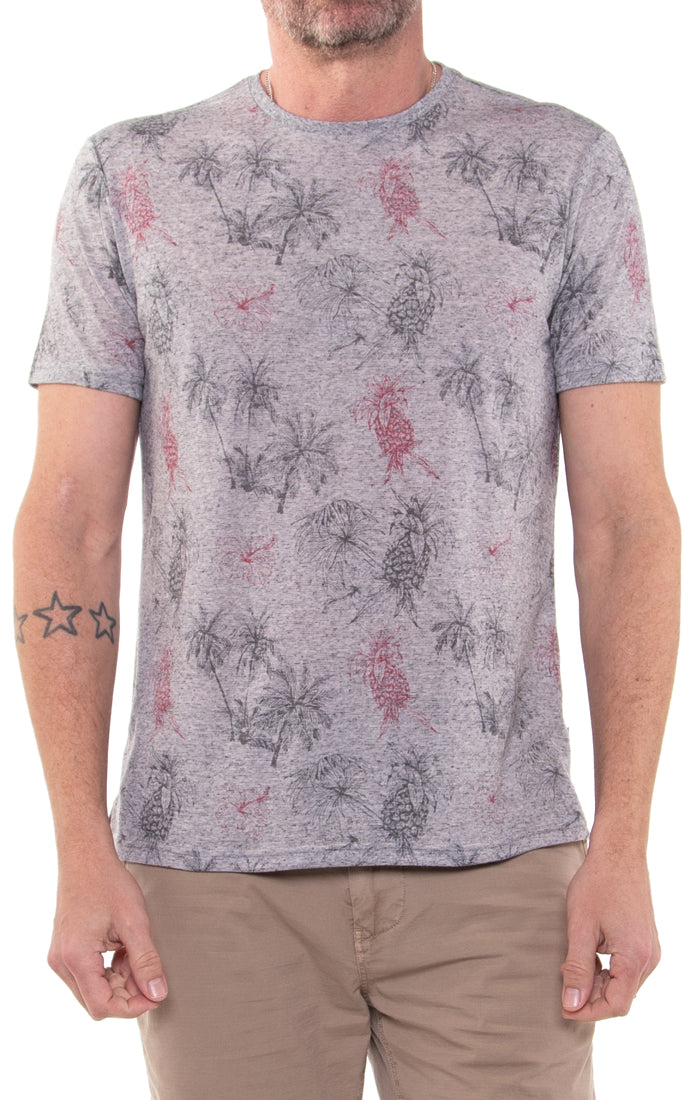 Grant Classic T-Shirt In Reversed Pineapple Palm Print
