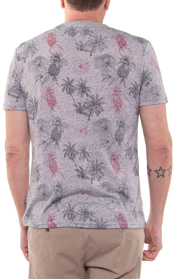 Grant Classic T-Shirt In Reversed Pineapple Palm Print