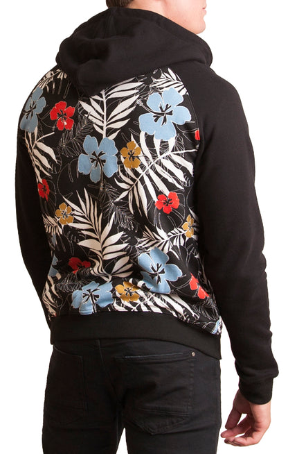 Diamondhead Floral Print Knit Raglan Hoodie
