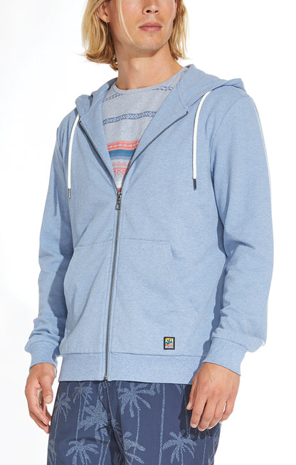 Big Sur Heather Pique Zip Front Hoodie