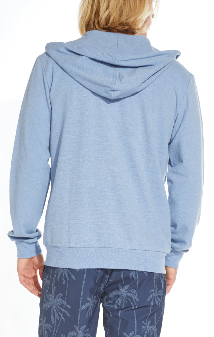 Big Sur Heather Pique Zip Front Hoodie