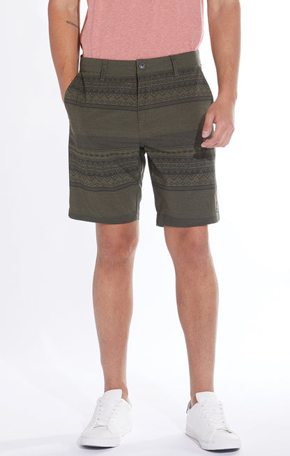 Tehuacan Panel Printed Hybrid Shorts