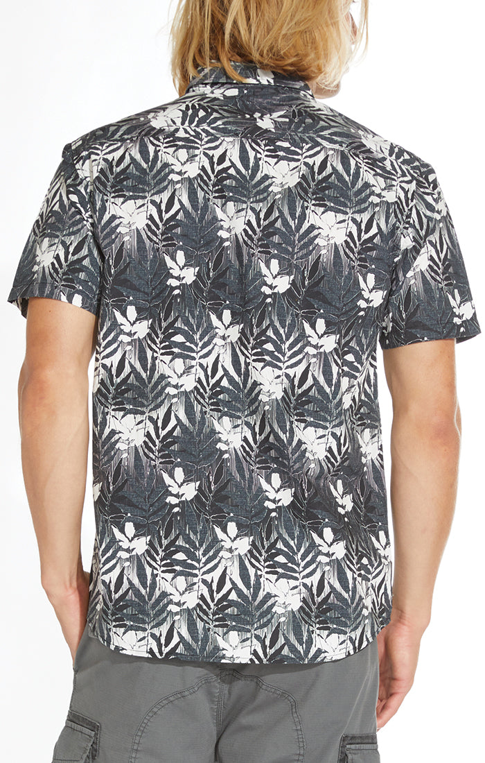 Ukiah Printed Shirt In Leafy Gradient Print