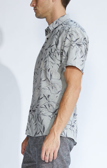 Serra Woven Shirt In Artist Leaf Print