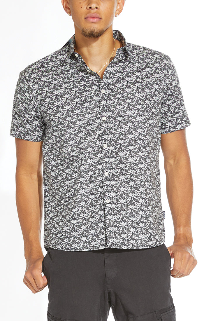 Zuma Woven Shirt With Reversed Small Palm Print