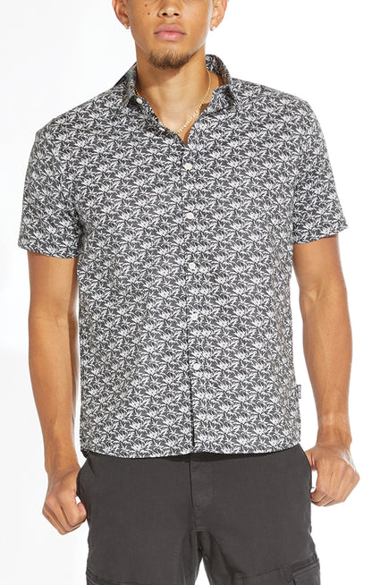 Zuma Woven Shirt With Reversed Small Palm Print