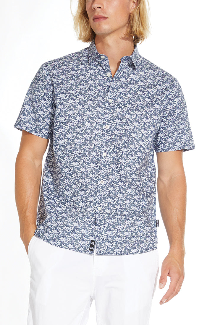 Zuma Woven Shirt With Reversed Small Palm Print
