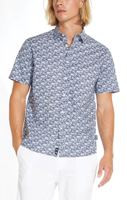 Zuma Woven Shirt With Reversed Small Palm Print