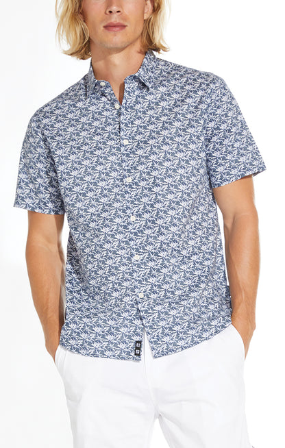 Zuma Woven Shirt With Reversed Small Palm Print