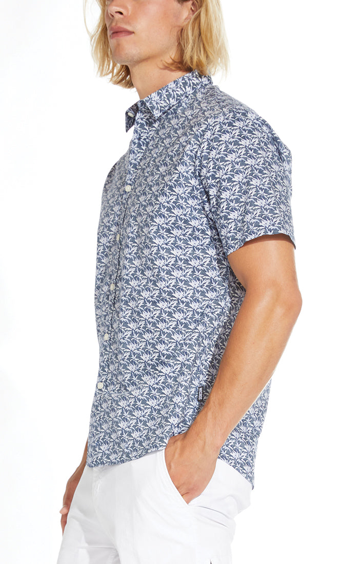 Zuma Woven Shirt With Reversed Small Palm Print