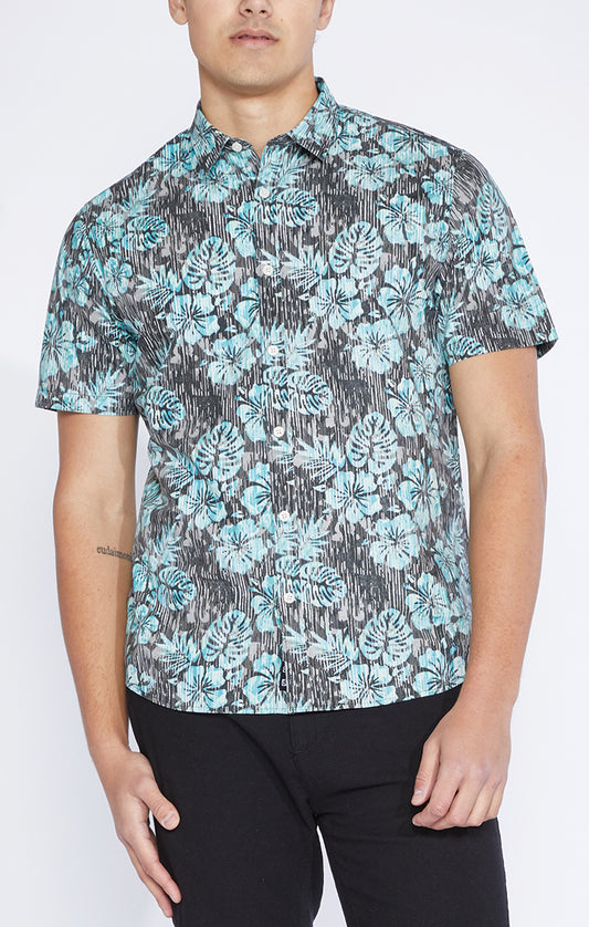Zuma Woven Shirt With Reversed Hawaiian Print