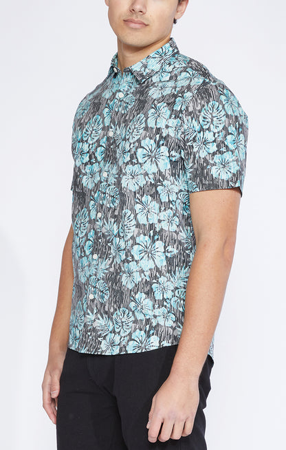Zuma Woven Shirt With Reversed Hawaiian Print