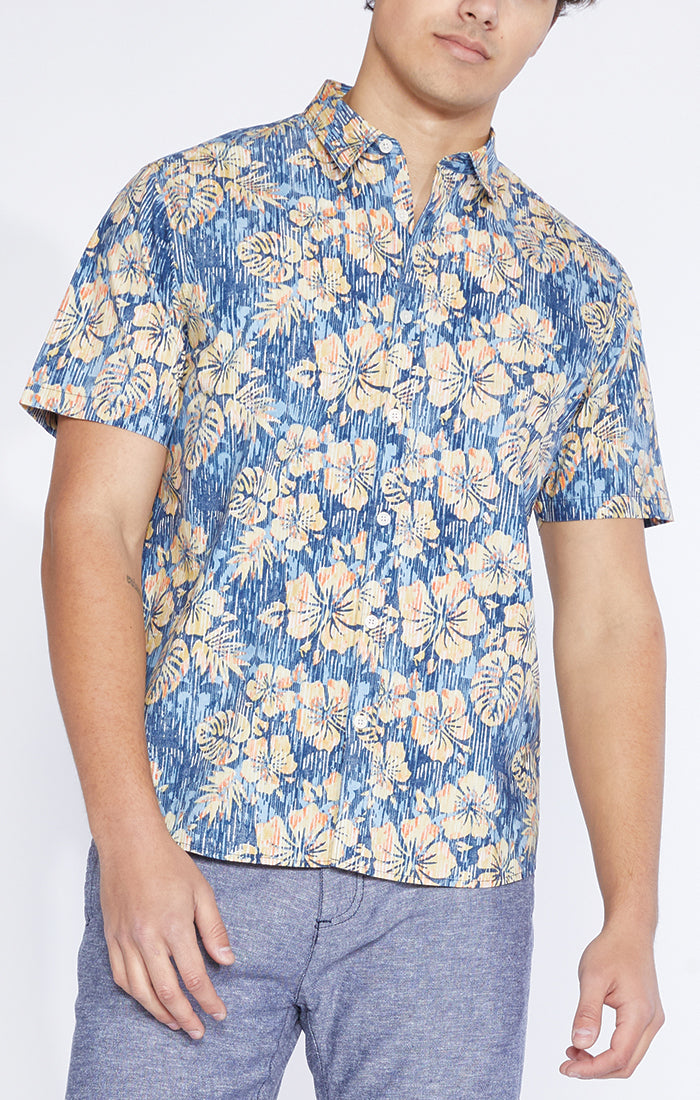 Zuma Woven Shirt With Reversed Hawaiian Print