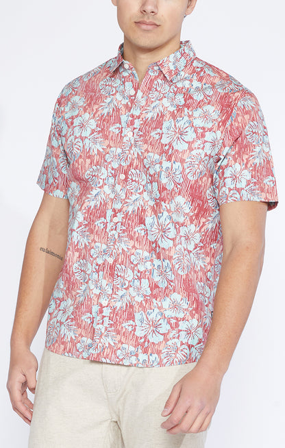 Zuma Woven Shirt With Reversed Hawaiian Print