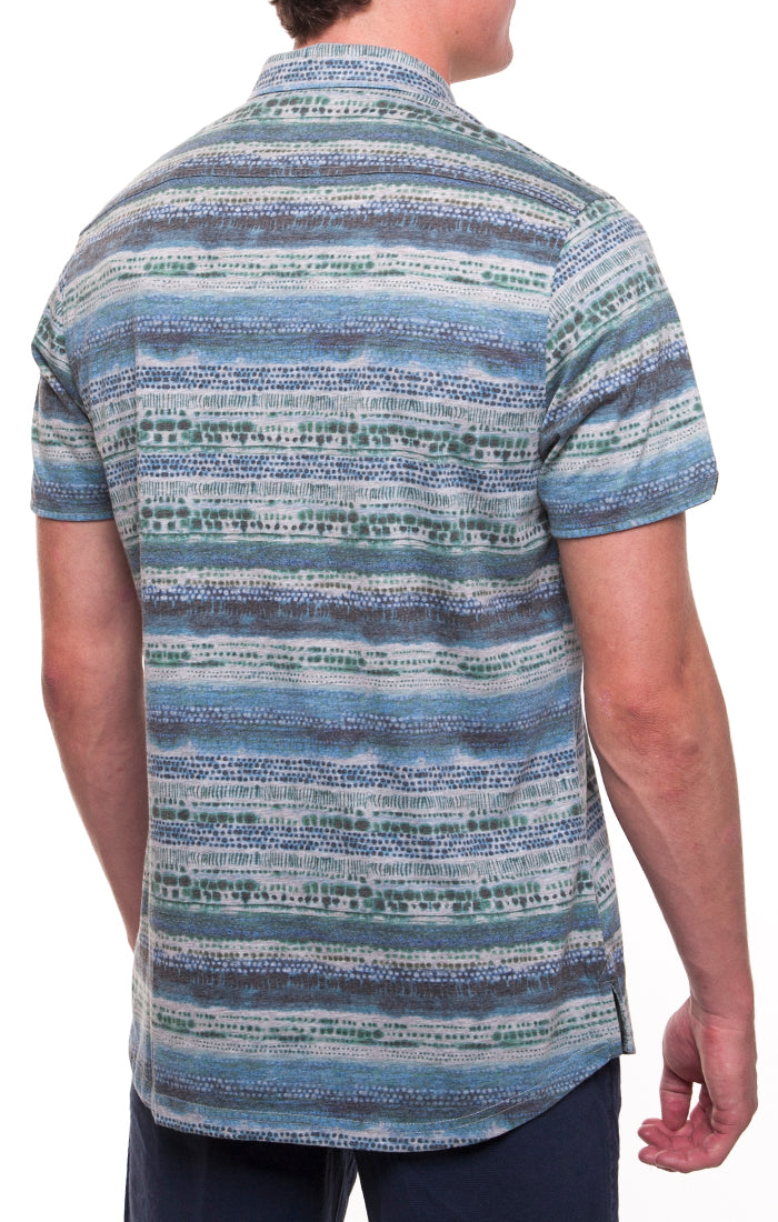 Bubbles Knit Button-Up Shirt
