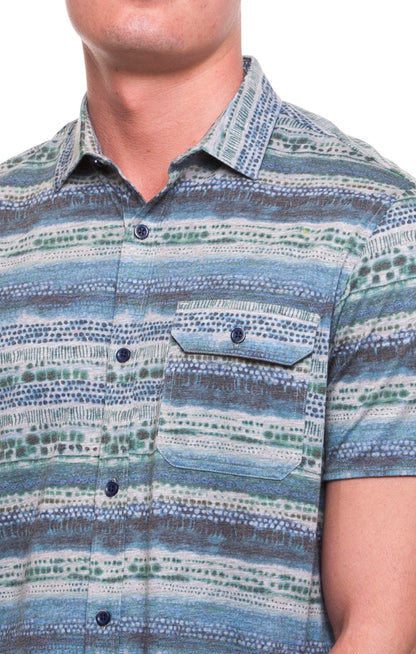 Bubbles Knit Button-Up Shirt