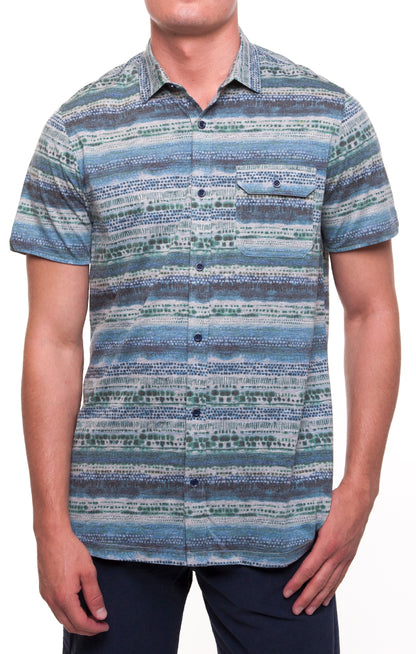 Bubbles Knit Button-Up Shirt