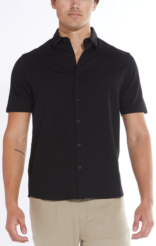 Billy Knit Button-Up Shirt