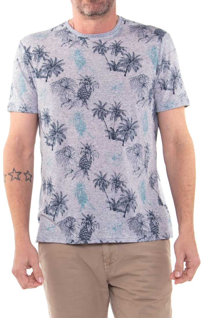 Grant Classic T-Shirt In Reversed Pineapple Palm Print